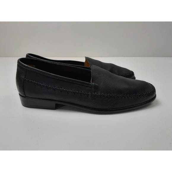 Giorgio Brutini Le Glove 671311 Size 8M Leather Slip On Men's Black Loafers - Picture 2 of 8